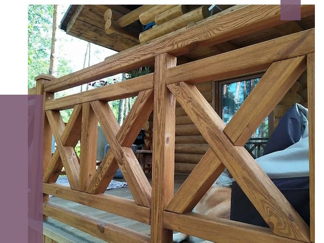 Деревянные перила под ключ в Соколе от 7814 руб. 