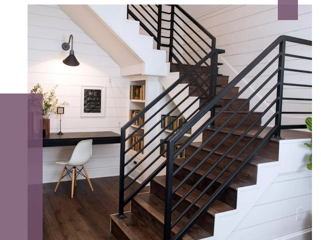 Перила для лестницы в доме в Соколе от 7554 руб. — ПРОЛЁТ-Скл