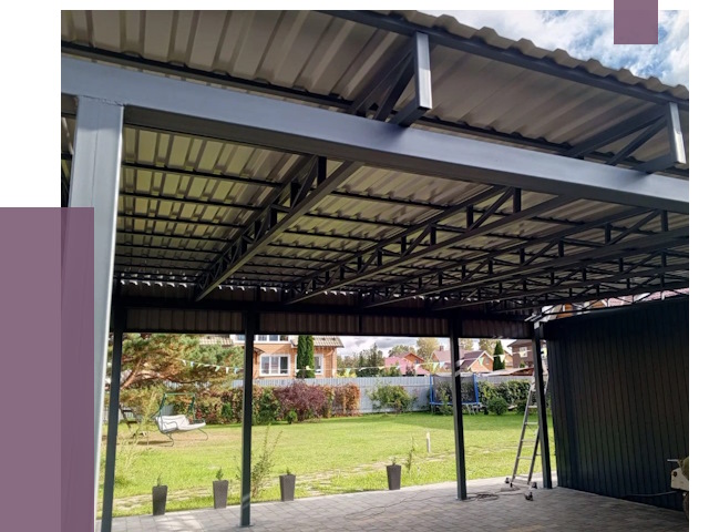 Монтаж навесов в Соколе от 7502 руб. — установка навеса | ПРОЛЁТ-Скл