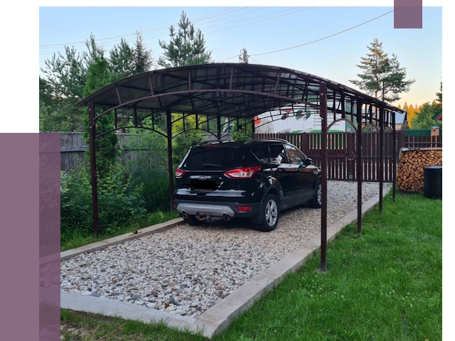 Навесы для автомобиля в Соколе от 13388 руб.  | ПРОЛЁТ-Скл