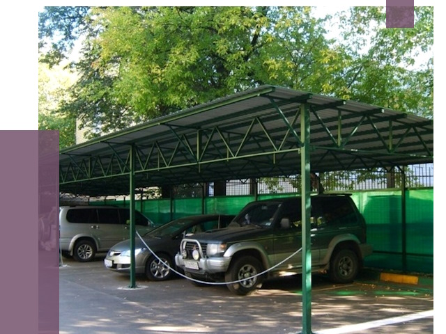 Навесы для парковки в Соколе от 81789 руб. заказать | ПРОЛЁТ-Скл