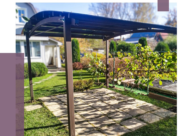 Навесы для дачи в Соколе от 12972 руб. под ключ — ПРОЛЁТ-Скл