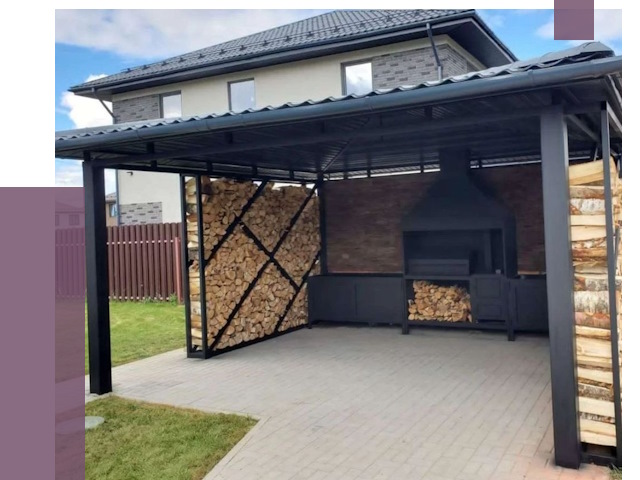 Навесы для барбекю в Соколе от 12972 руб. под ключ | ПРОЛЁТ-Скл