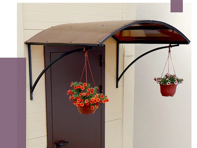 Козырьки над входом в Соколе от 15108 руб.  | ПРОЛЁТ-Скл