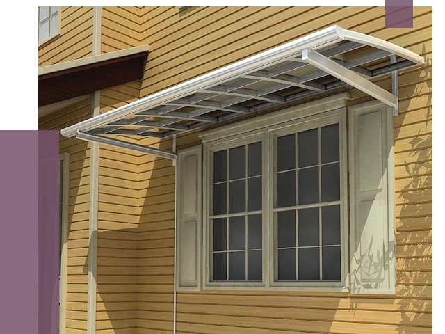 Козырьки над окнами в Соколе от 7762 руб. — монтаж, покупки | ПРОЛЁТ-Скл