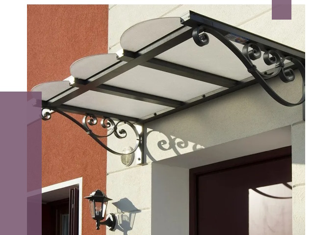 Односкатные козырьки в Соколе от 8544 руб.  | ПРОЛЁТ-Скл